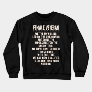 Female Veterans Crewneck Sweatshirt